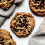 Gooey Bourbon Browned Butter Chocolate Chip Cookies