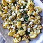 Greek Roasted Cauliflower with Feta and Herbs