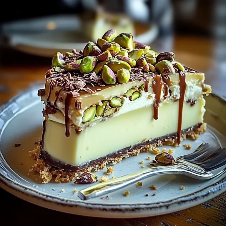 Heavenly Pistachio White Chocolate Cheesecake