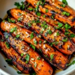 Honey Garlic Butter Roasted Carrots