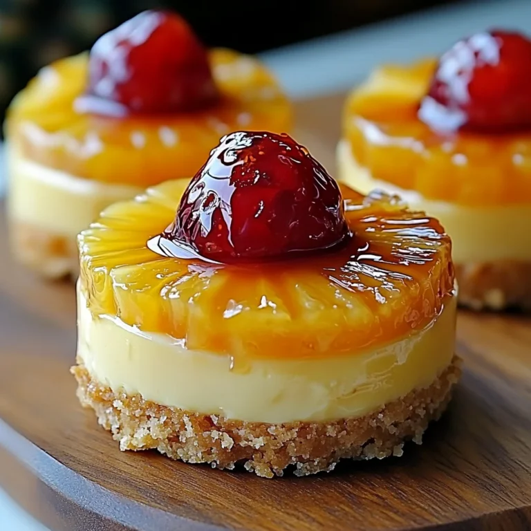Mini Pineapple Upside-Down Cheesecakes