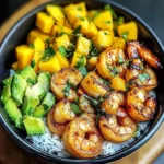 Shrimp Avocado Mango Bowls