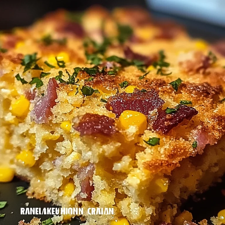 🌽 Loaded Cornbread Casserole – Southern Comfort in Every Bite